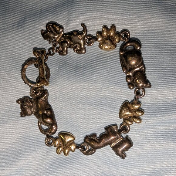 $3 with Bundle ~ Animal Lover Charm Bracelet 5081 - Picture 1 of 5